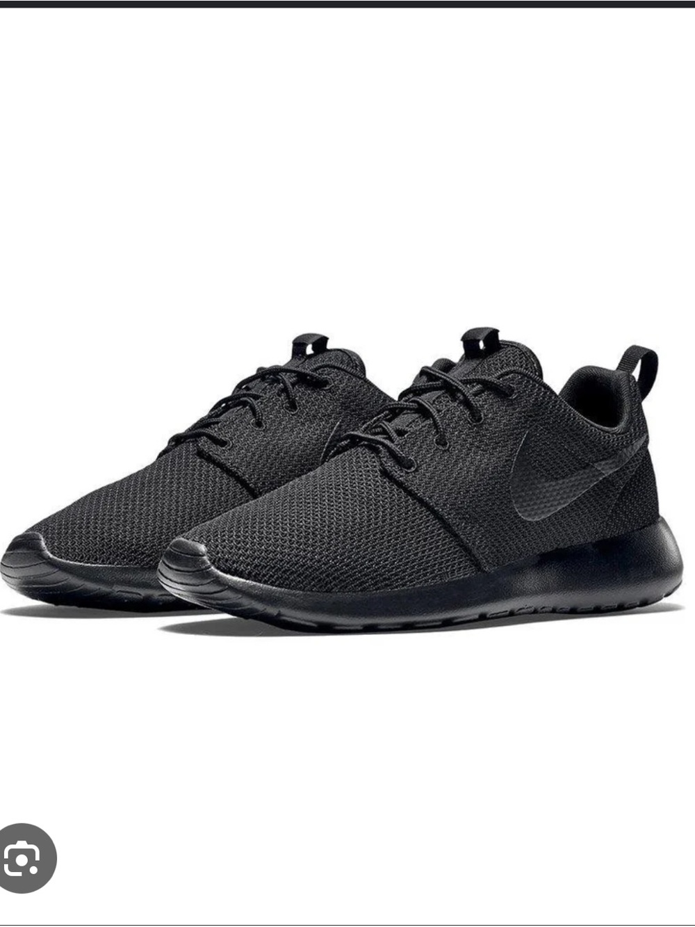 Nike Men’s All-Black Mesh Sneakers Roshe Run